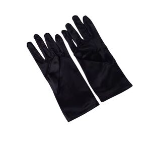 Beloved Millinery Elegant Black Satin Gloves